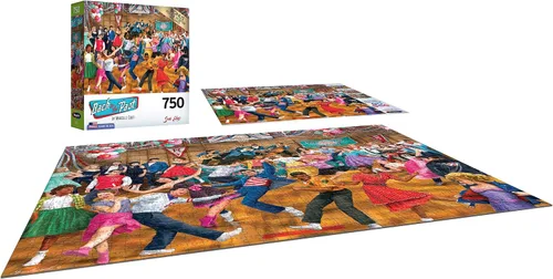 Vista 3 de RoseArt - Back to the Past - Backyard BBQ - Rompecabezas de 1000 piezas para adultos