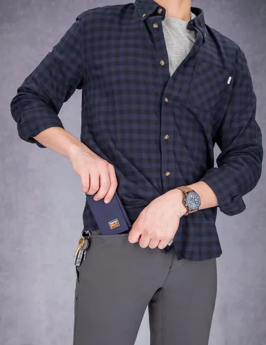 Vista 5 de Timberland PRO Cartera triple RFID Cordura de nailon para hombre con ventana de identificación