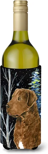 Vista 80 de Caroline's Treasures SS8447CC Starry Night English Bulldog - Enfriador para latas o botellas, lavable, funda plegable con aislamiento para bebidas