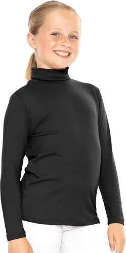 Vista 2 de Stretch is Comfort Cuello alto de manga larga Oh So Soft para niña Talla juvenil 2-16