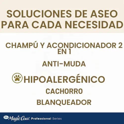 Vista 5 de Four Paws Magic Coat Professional Series Champú hipoalergénico nutritivo de avena para perros, lavado hidratante para perros para piel seca
