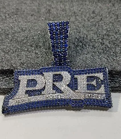 Vista 4 de DTJEWELS - Juego de puntas de corte redondo de 3.00 quilates con diamantes y zafiro azul para hombre, con nombre personalizado, plata de ley 925