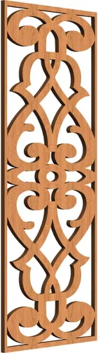 Vista 46 de 9 3/8"W x 24 3/8"H x 1/4"T Bellaire Decorativos Paneles de pared de madera calado, abedul
