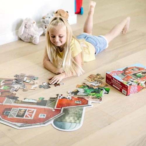 Vista 5 de Melissa & Doug - Rompecabezas de suelo con forma de granero
