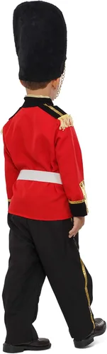 Vista 2 de Dress Up America, juego de disfraz de guardia real de lujo para niños, rojo, M 8-10 (34 pulgadas de cintura, 54 pulgadas de altura)