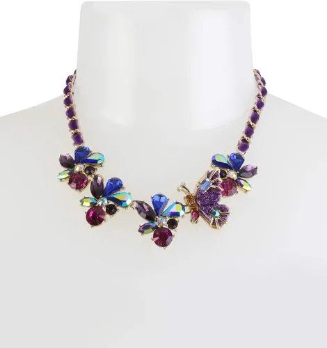 Vista 2 de Betsey Johnson Collar frontal de mariposa y piedra Vidrio plástico