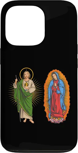 Vista 10 de Funda para iPhone 16 Virgen de Guadalupe con San Judas Tadeo