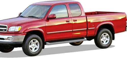 Vista 6 de APS Estribos (estilo estribo plateado) Estribos Nerf, escalones laterales compatibles con Toyota Tundra 2000-2006 Access Cab (requiere perforación)