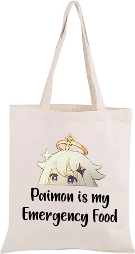 Vista 7 de JXGZSO Bolsa de cosméticos inspirada en el anime Paimon is my Emergency Food Traveller Gift Anime Lover Gift, Paimon, Novedad, Diversión, Inspirado