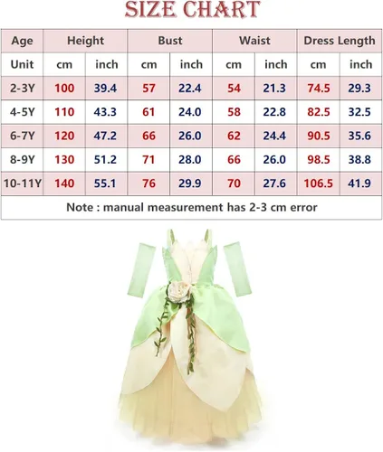 Vista 3 de TYHTYM Princess Costumes Little Girls Dress Up Fancy Halloween Christmas Party