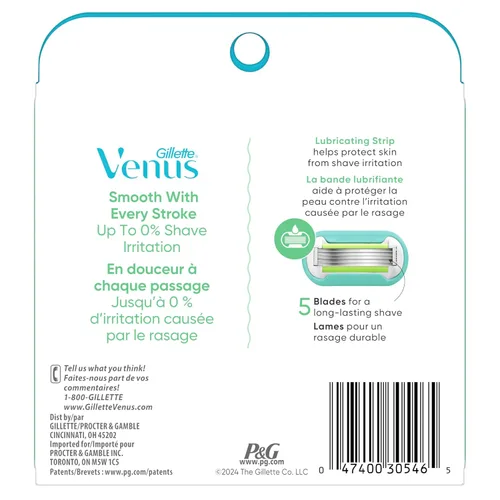Vista 9 de Gillette Venus Recambios de cuchillas de afeitar Extra Smooth para mujer, 6 unidades, diseñados para un afeitado apurado y suave