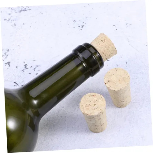 Vista 7 de Elegantes tapones de madera para botellas de vino, 10 unidades, tapones de corcho natural para vino Beige Straight Cork Design, Maintains Natural