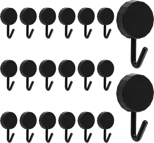Vista 8 de MOROBOR Ganchos autoadhesivos, 20 ganchos de plástico resistentes para llaves de pared, soportes para calcetines para el hogar, cocina, baño Blanco