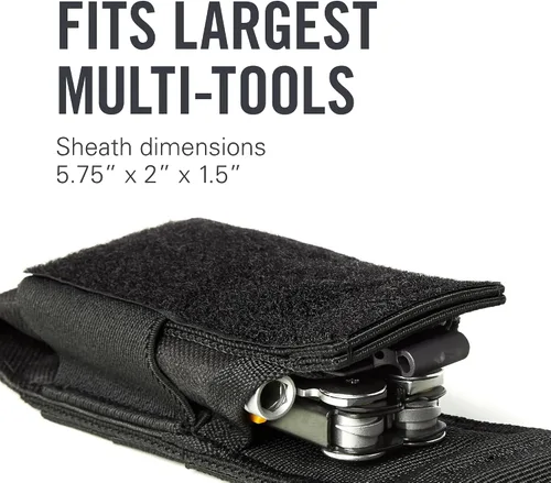 Vista 5 de LEATHERMAN, Funda de Nylon Grande Compatible con MOLLE para Multiherramientas, Se Adapta a MUT, Surge y Super Tool 300, Marrón