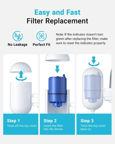 Vista 9 de AQUA CREST Filtro de agua certificado NSF, repuesto para todos los sistemas de filtración de grifos PUR®, PUR®PLUS y paquete de 3 filtros