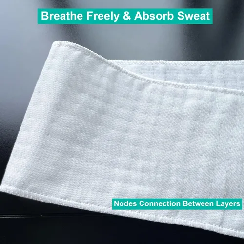 Vista 2 de Bra Liner Wick Sweat, 100% gasa de algodón, almohadillas de algodón transpirable para el sudor de los senos, 3 piezas
