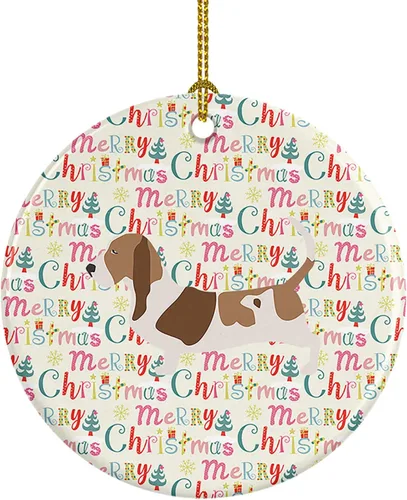 Vista 70 de Caroline's Treasures Affenpinscher - Adorno de cerámica con texto en inglés "Merry Christmas", multicolor para colgar en el árbol de Navidad