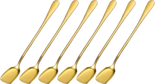 Vista 12 de uxcell Juego de 6 cucharas de helado de acero inoxidable, cucharas de yogur de 7.5 pulgadas, cucharas de postre, cucharas de pastel para el hogar