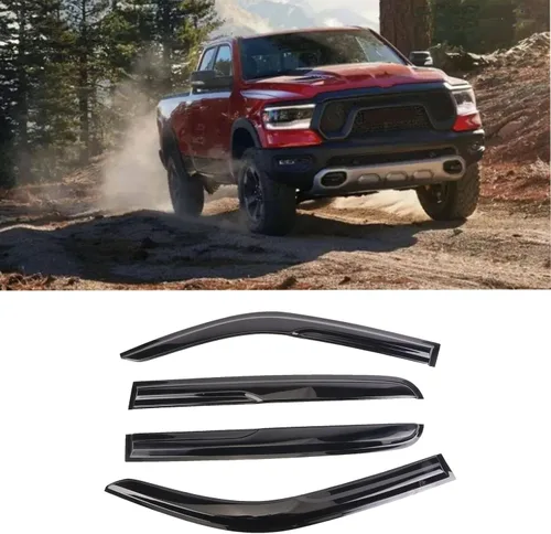 Vista 34 de Protector de lluvia Deflector de viento para montaje exterior, viseras de ventana con cinta compatible con Ford F-250 1999-2016 Super Duty