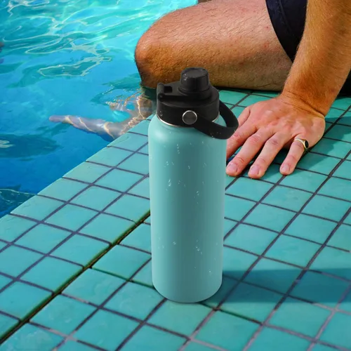 Vista 6 de WishDirect Tapa de boca ancha con mango flexible compatible con Hydro Flask de 12/16/18/20/32/40/64 onzas, se adapta a Simple Modern, Takeya, Iron