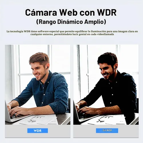 Vista 3 de TOALLIN Cámara web 4K AI con WDR, corrección automática de luz, seguimiento de IA con marco automático, enfoque automático, zoom digital ajustable