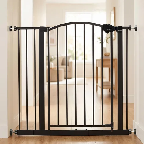 Vista 14 de Regalo Easy Step - Puerta para bebé, decoración arqueada extra alta, incluye kit de extensión de 4 pulgadas, kit de montaje a presión y 4 kit