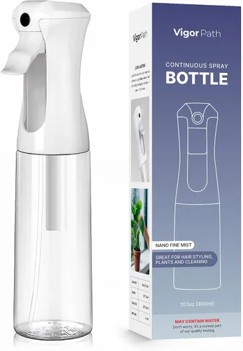 Vista 9 de VIGOR PATH Botella de spray continuo – Botella de spray de niebla fina para cabello, plantas, limpieza, mascotas y viajes Botellas de agua