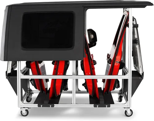 Vista 5 de Hooke Road - Carro de almacenamiento para puerta y tapa dura para Jeep y Ford Bronco Hardtop 4 Doors Holder Rack, Fits 1997-2026 Wrangler TJ JK