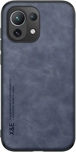 Vista 6 de Kepuch Funda Silklike para Xiaomi 11 Lite - Cubierta de parachoques Placa de metal incorporada para Xiaomi 11 Lite - Negro