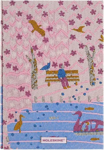 Vista 4 de Moleskine Edición Limitada Sakura - Cuaderno, tapa dura, grande (5 x 8.25 pulgadas), a rayas/con líneas, Caja de Coleccionista Premium Swan