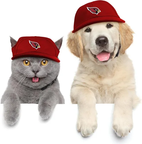Vista 2 de Littlearth NFL Arizona Cardinals Gorro de Béisbol para Mascotas, Talla - Extra Pequeña