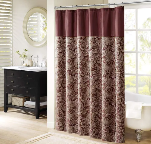 Vista 10 de Cortina de regadera Jacquard de poliéster Aubrey