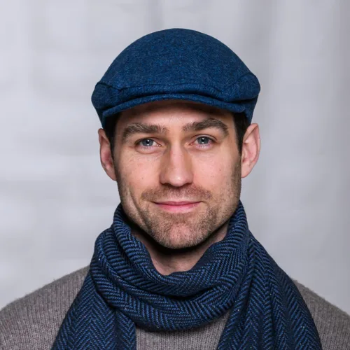 Vista 16 de Irish Tweed Trinity Flat Cap, 100% Tweed, fabricado en Irlanda