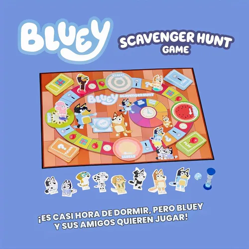 Vista 2 de Bluey Juego de mesa de búsqueda del tesoro, juego cooperativo con 4