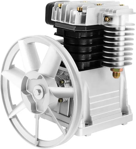Vista 9 de 3HP 2 Piston V Style Twin Cylinder Air Compressor Head Pump 115PSI Compresor de aire Reemplazo de la bomba de una etapa, V-0.25/8 (Stock de EE. UU.)