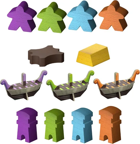 Vista 4 de Karvi - Juego de mesa - Saga vikinga de incursión y comercio. Juego de aventura épica, juego de estrategia para niños y adultos, a partir de 12