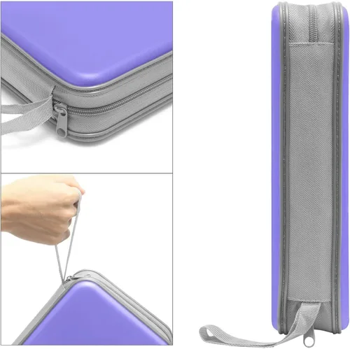 Vista 3 de Siveit - Estuche para CD/DVD con capacidad para 80, soporte de discos de plástico duro, carpeta de almacenamiento para CD DVD, para coche, hogar