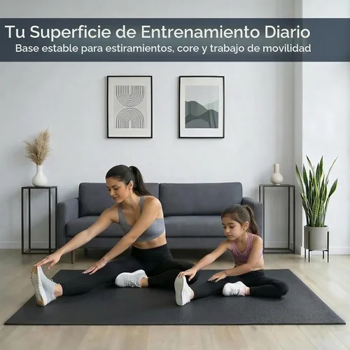 Vista 2 de Rollo de piso de goma resistente de 1/4" de espesor de Floor Inc Tapetes de piso de goma reciclada flexibles para gimnasio en casa Tapete