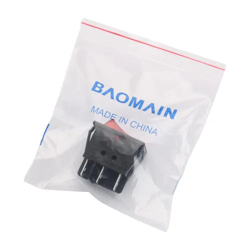Vista 8 de Baomain - 1 paquete de interruptor basculante doble con luz roja, ON/Off DPDT de 6 pines, 16 A/250 V CA, 16 A/125 V CA, listado UR VDE