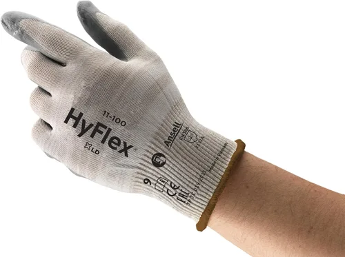 Vista 6 de Hyflex 11-100 Guantes de nailon recubiertos de nitrilo de espuma resistente a cortes con compatibilidad con pantalla táctil para automóviles