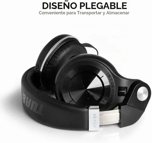 Vista 4 de Bluedio Auriculares Bluetooth sobre la oreja, ligeros, giratorios, plegables, inalámbricos, con micro 40 horas de tiempo de música con ranura