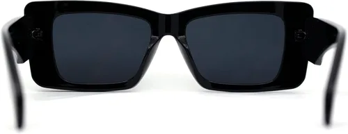 Vista 4 de SA106 Gafas de sol rectangulares de plástico biselado para mujer