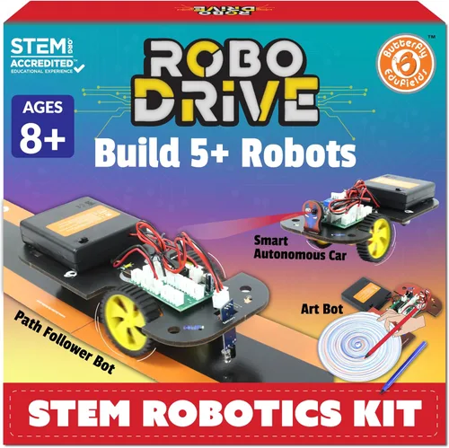 Vista 9 de Butterfly EduFields - Kit de robótica STEM 10 en 1 para niños de 8 a 14 años Kit de ciencia de electrónica e ingeniería con proyectos de placa