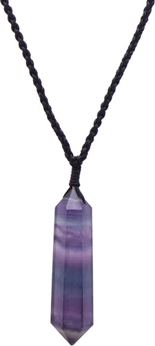 Vista 9 de Collar grande de cristal curativo de 2 pulgadas, colgante mineral natural con cordón ajustable