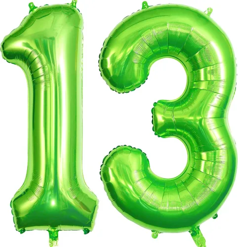 Vista 13 de Globos de aluminio grandes de 13 o 31 pulgadas, globos grandes de 40 pulgadas para 13 cumpleaños, aniversario, evento, celebración, fiesta Negro