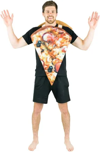 Vista 2 de Bodysocks© Traje de pizza para llevar comida rápida de Nueva York