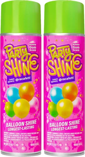Vista 12 de Party Shine - Aerosol de silicona para globos de látex, aroma dulce de chicle, impermeable, fórmula antideslizante, brillo de globo, perfecto