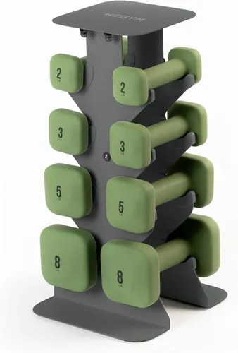 Vista 16 de WeGym SafeGrip - Mancuernas cuadradas con asas antideslizantes, pesas libres estéticas para entrenamientos en casa, diseño estable que evita rodar