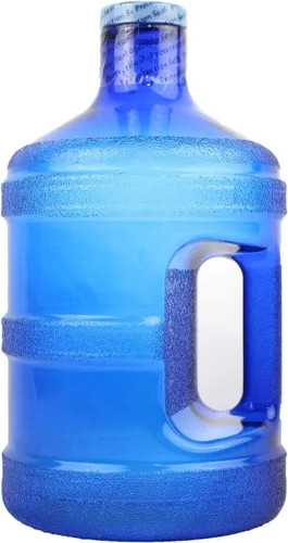 Vista 11 de H8O® botella de agua redonda de 1 galón sin BPA con tapa de 48 mm (negra)