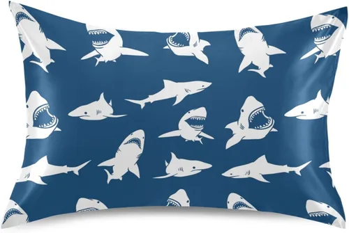 Vista 50 de Fundas de almohada de seda con estampado negro de camión monstruo para cabello y piel, suave, transpirable, suave, refrescante, funda de almohada